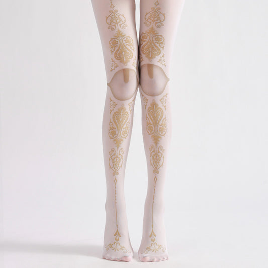 Medieval Patterned Tights-Grainvity