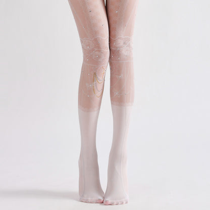 Diamond Shining Pink Tights-Grainvity