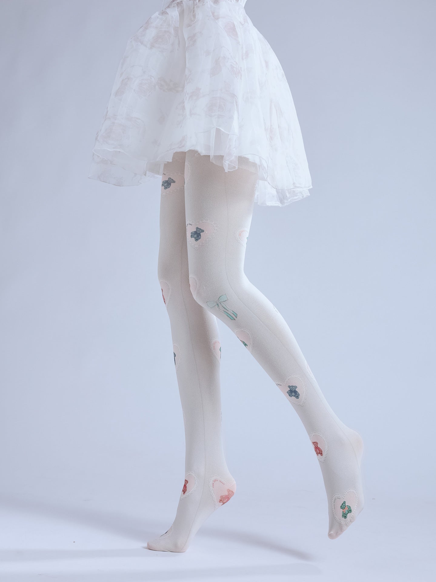 Teddy Bear Tights Velvet Stockings with high elasticity and shaping fit, suitable for events, cosplay, street style, and gifting girls at Christmas