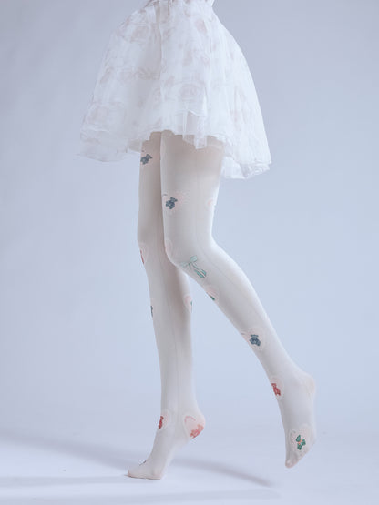 Teddy Bear Tights Velvet Stockings-Grainvity