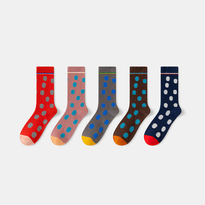 Polka Dots Socks women cotton outdoor