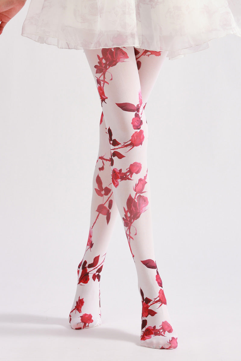 Red Rose Tights-Grainvity