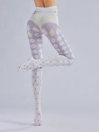 Gradient Purple Plaid Tights Women's Fancy Dress Costume Accessories, Perfect for Parties, Office, Street Fashion, and Daily Wear