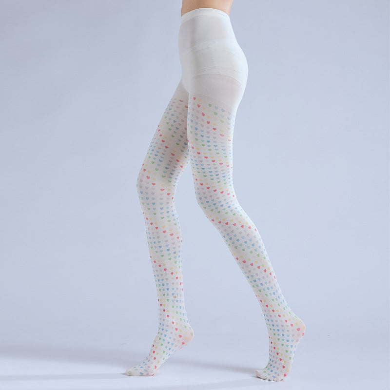 Colorful Heart Tights-Grainvity
