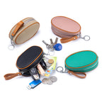 Compact color keychain storage small wallet