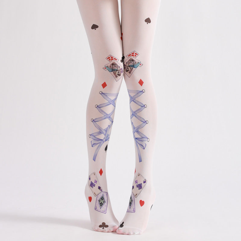 Poker Strap Tights Funky-Grainvity