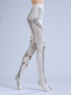 Gothic Skeleton Tights Dark Punk Stocking with high elasticity, perfect for parties, cosplay, events, and street fashion