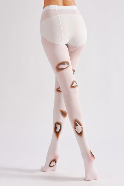 Fire Hole Printed Tights-Grainvity