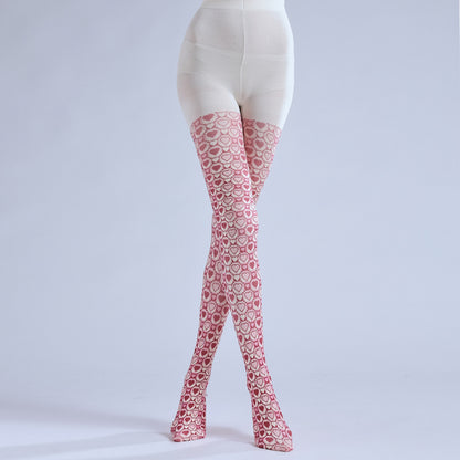 Pink Heart Tights-Grainvity