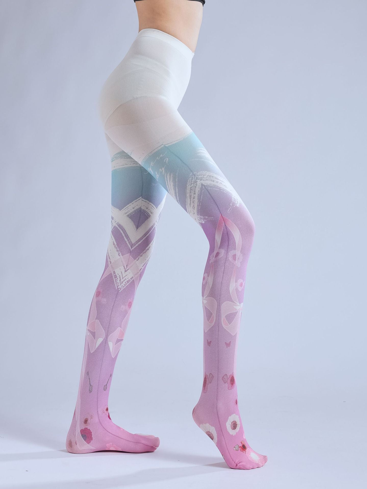 Lolita Bow Tie Tights with high elasticity and shaping fit, suitable for events, cosplay, street style, and gifting girls at Christmas