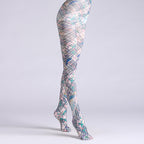 British Plaid Flower Bird Tights with high elasticity and compression,shaping fit and ideal for weddings, parties, ethnic outfits, and street fashion