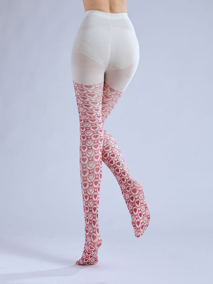 Pink Heart Tights-Grainvity