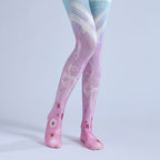 Lolita Bow Tie Tights with high elasticity and shaping fit, suitable for events, cosplay, street style, and gifting girls at Christmas