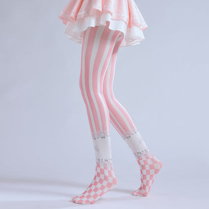 Pink Lolita Tights-Grainvity