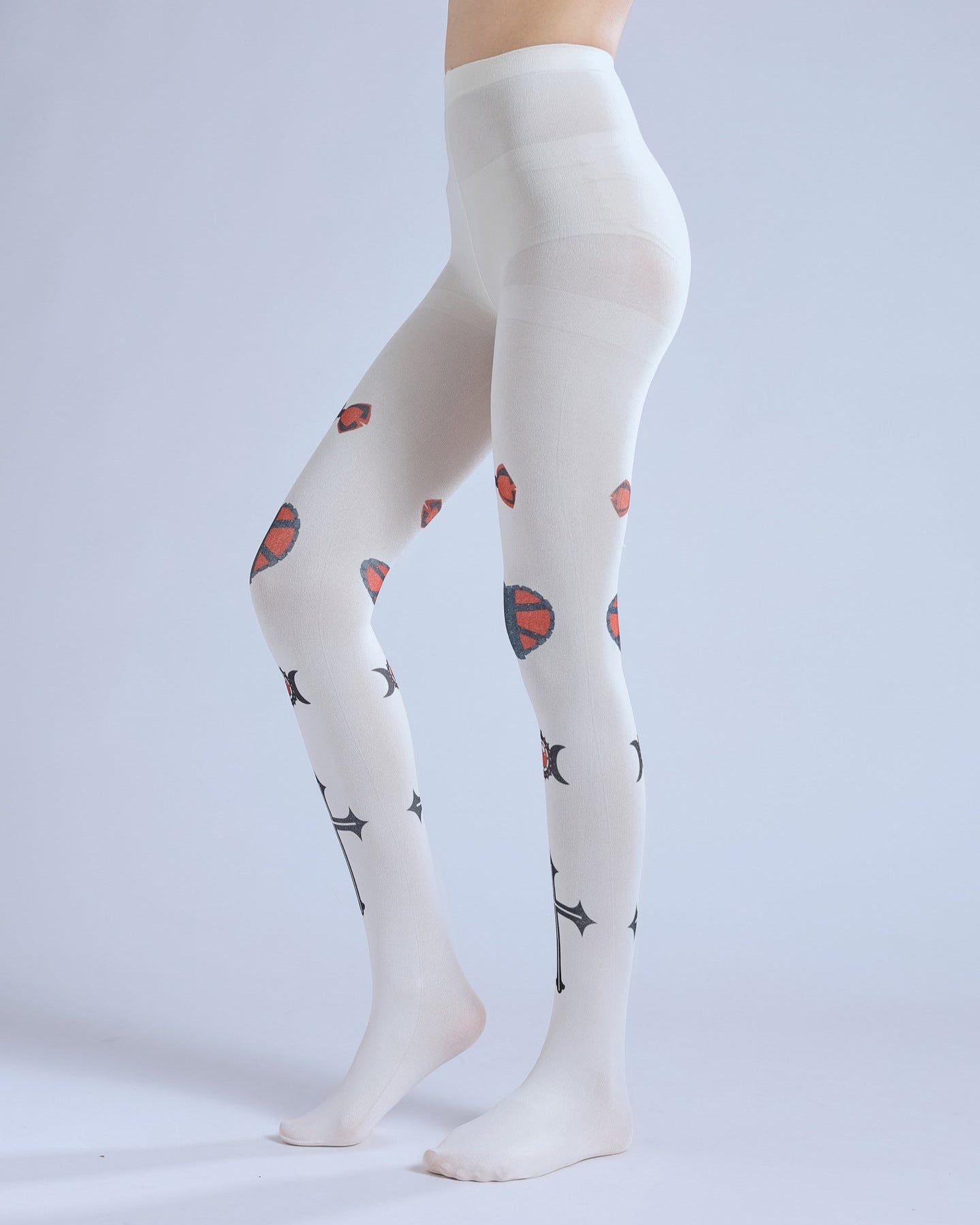 Gothic Lolita Cross Tights with high elasticity and shaping fit, suitable for events, cosplay, street style, and gifting girls at Christmas