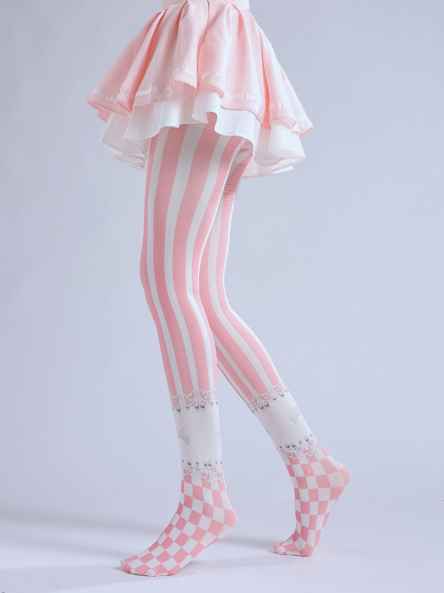 Pink Lolita Tights-Grainvity