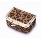 Leopard print ring jewelry bag