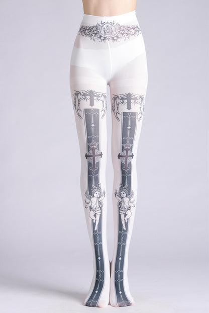 Angel & Evil Gothic Tights-Grainvity