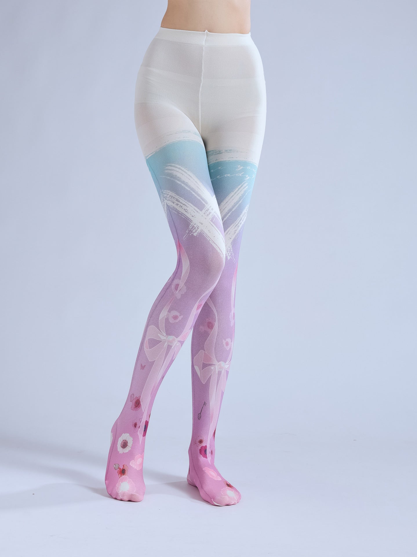 Lolita Bow Tie Tights with high elasticity and shaping fit, suitable for events, cosplay, street style, and gifting girls at Christmas