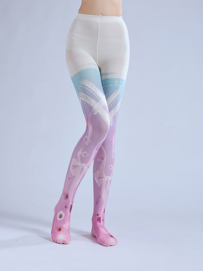 Lolita Bow Tie Tights-Grainvity
