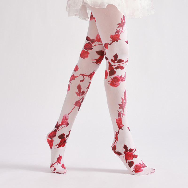 Red Rose Tights-Grainvity