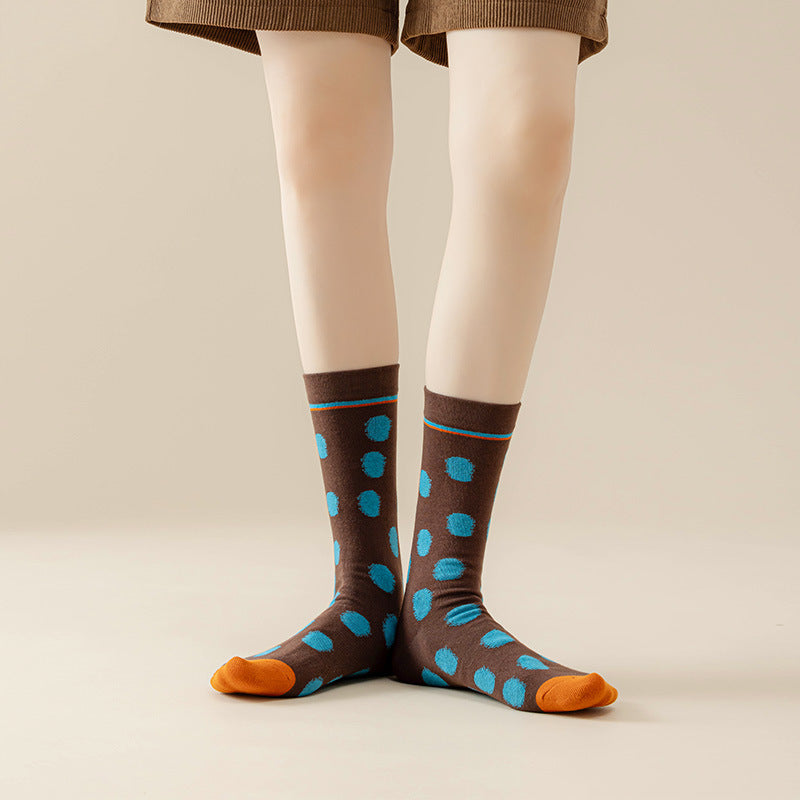 Polka Dots Socks women cotton outdoor