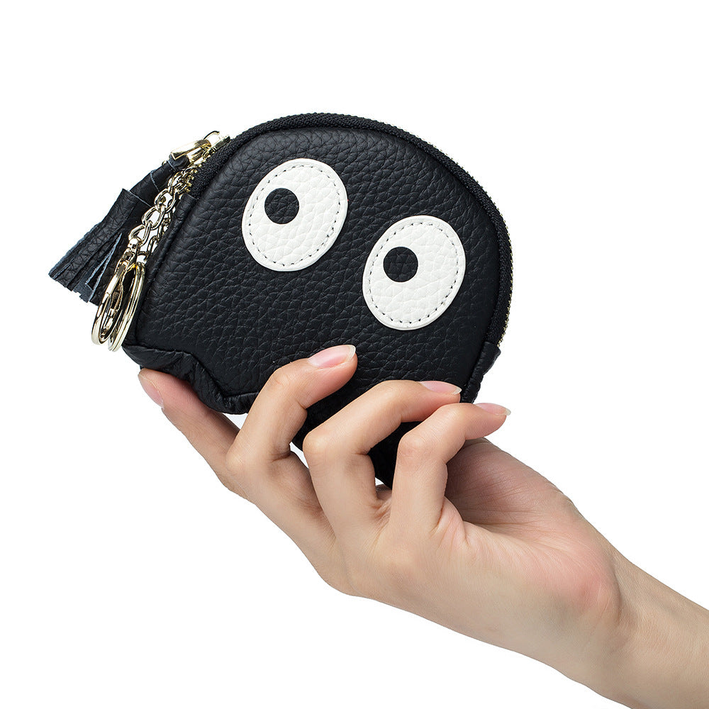 Octopus Leather Coin & Card Bag – Cute Cowhide Mini Purse