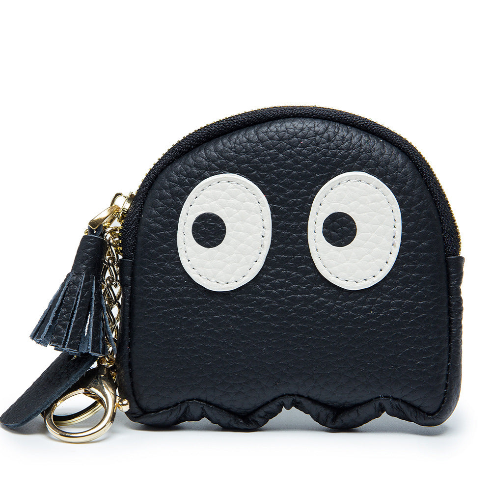 Octopus Leather Coin & Card Bag – Cute Cowhide Mini Purse