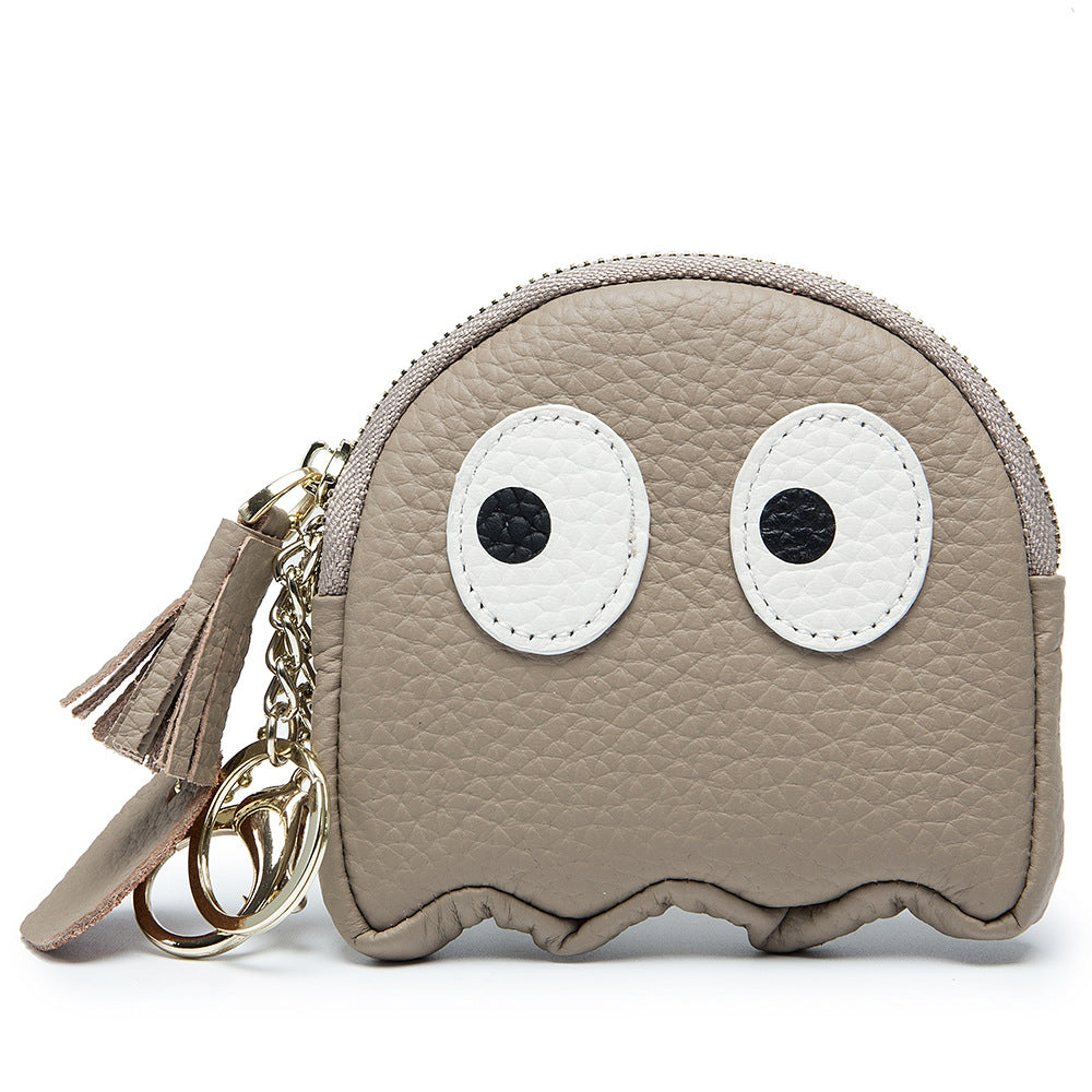 Octopus Leather Coin & Card Bag – Cute Cowhide Mini Purse