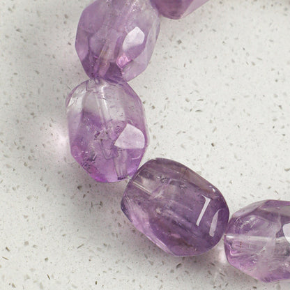 Oval Amethyst Pearl Bracelet