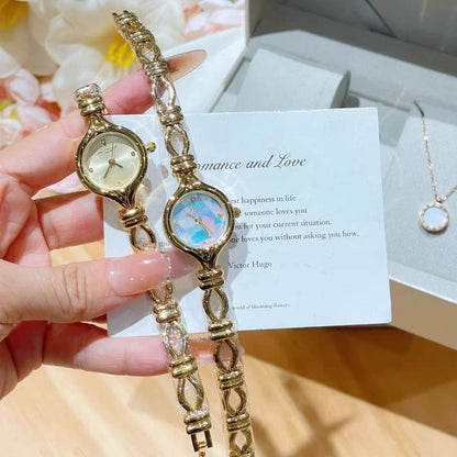Pastel Mosaic Mother of Pearl Gold Women's Watch