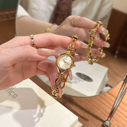 Pastel Mosaic Mother of Pearl Gold Women's Watch