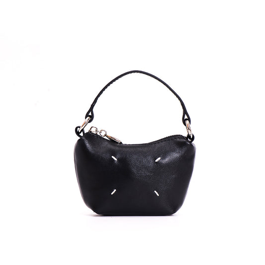 Pea Pod Leather Crossbody Bag – Cute Cowhide Mini Shoulder Bag