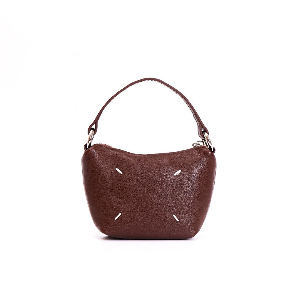 Pea Pod Leather Crossbody Bag – Cute Cowhide Mini Shoulder Bag