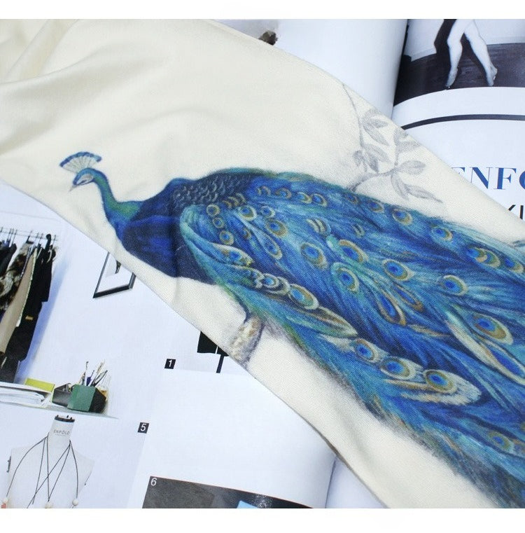 Peacock Print Tights