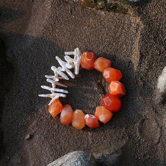 Persian Red Agate Baroque Bracelet