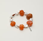 Persian Red Agate Bracelet with Freshwater Pearls