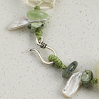 Prehnite Baroque Silver Bracelet