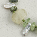 Prehnite Baroque Silver Bracelet