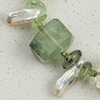Prehnite Baroque Silver Bracelet