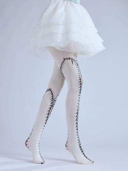 Punk Gothic Tights with high elasticity, perfect for parties, cosplay, events, and street fashion