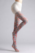 Red Paisley Tights with high elasticity and compression,shaping fit and ideal for weddings, parties, ethnic outfits, and street fashion