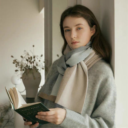 Retro Color Blocks Wool Scarf-Grainvity