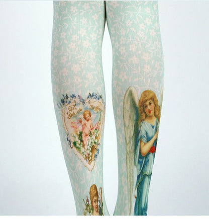 Retro Angel Tights with high elasticity and compression,shaping fit and ideal for weddings, parties, ethnic outfits, and street fashion