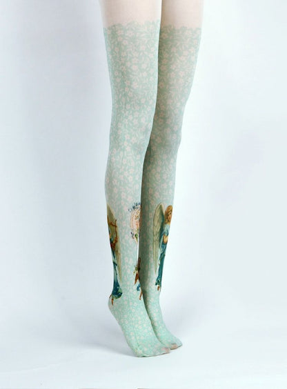 Retro Angel Tights with high elasticity and compression,shaping fit and ideal for weddings, parties, ethnic outfits, and street fashion
