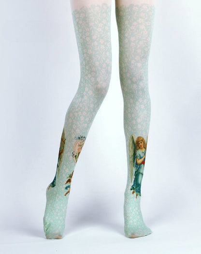 Retro Angel Tights with high elasticity and compression,shaping fit and ideal for weddings, parties, ethnic outfits, and street fashion