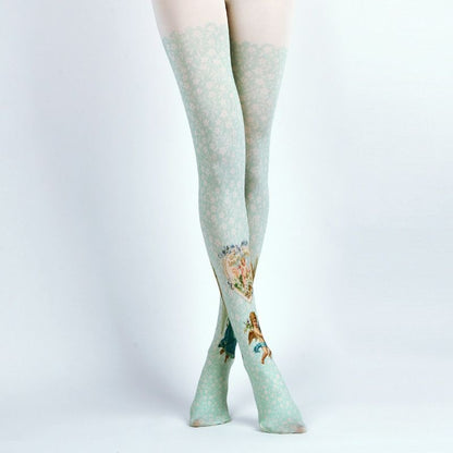 Retro Angel Tights with high elasticity and compression,shaping fit and ideal for weddings, parties, ethnic outfits, and street fashion