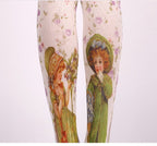 Retro Childlike Tights with high elasticity and compression,shaping fit and ideal for weddings, parties, ethnic outfits, and street fashion