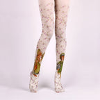 Retro Childlike Tights with high elasticity and compression,shaping fit and ideal for weddings, parties, ethnic outfits, and street fashion