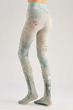 Vintage Ripped Jeans Print Tights with high elasticity and compression,shaping fit and ideal for weddings, parties, ethnic outfits, and street fashion